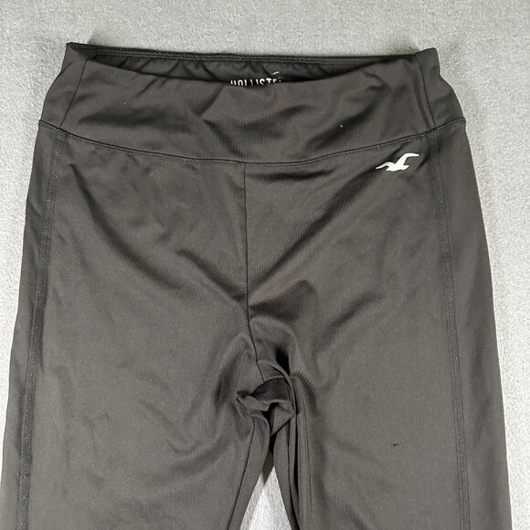 Hollister Leggings Womens Large Black Cut Out Ankle Pocket Activewear Yoga Gym - Picture 3 of 10